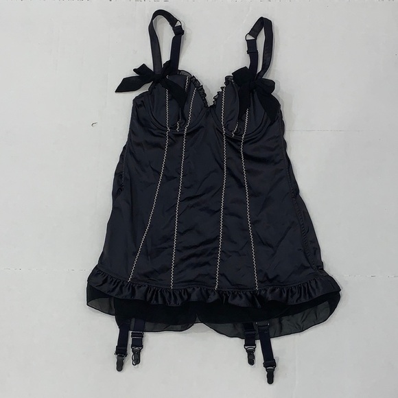 La Senza black Satin corset size Medium - Picture 1 of 12